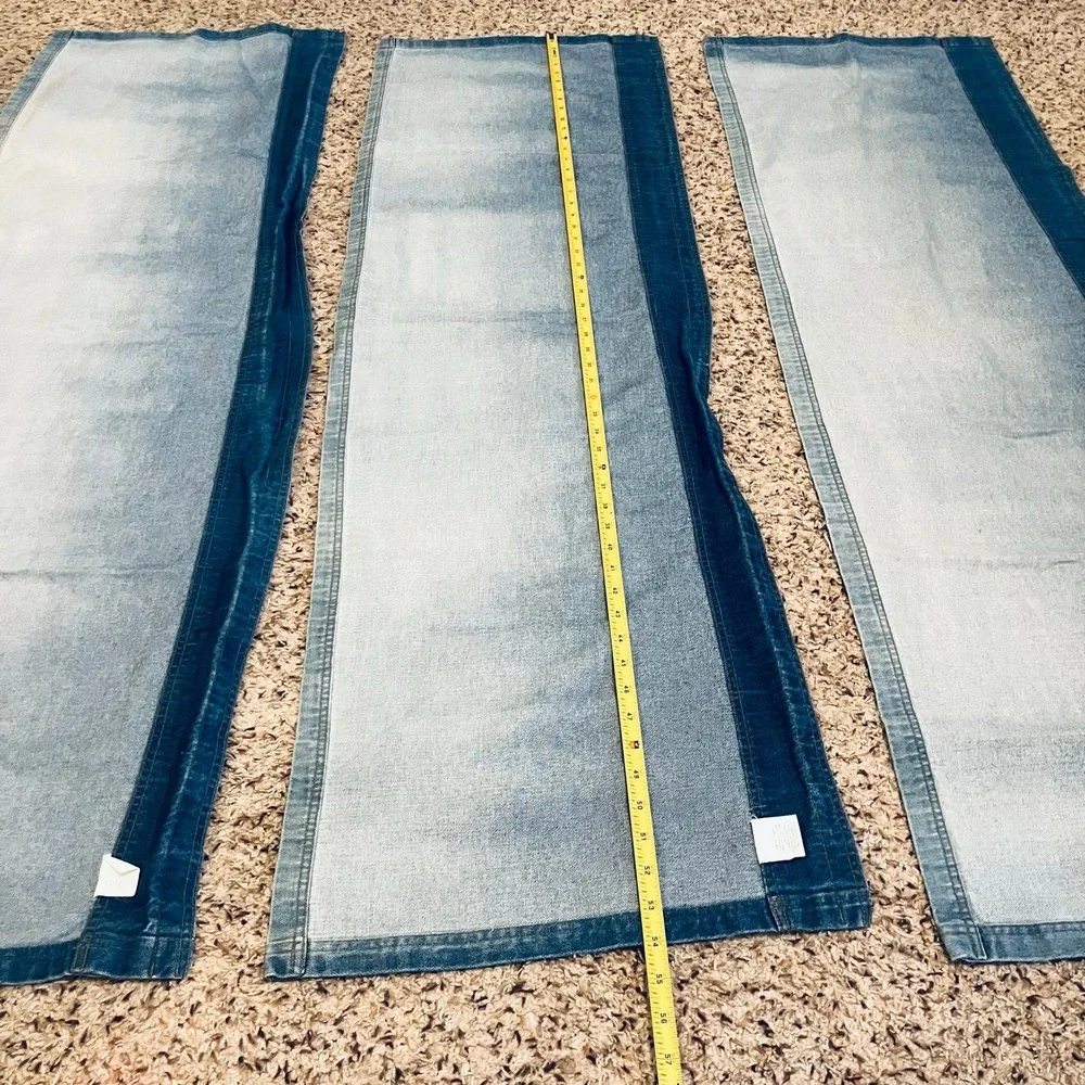 Nobility Dillard's Exclusive 100% Cotton Denim Blue Window Valances (3)